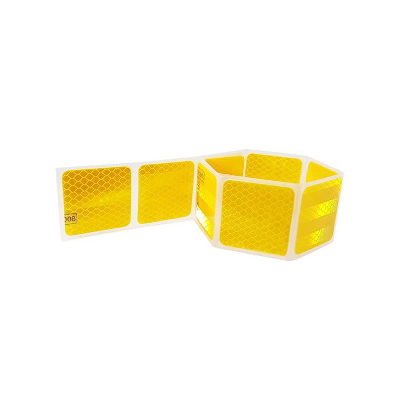 Bandes de réflexion / Auto-collants - 50x5,5cm - Jaune - Set de 2 pièces