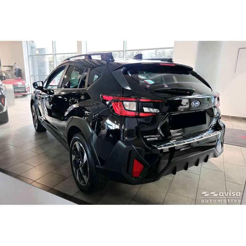 Avisa Protection de seuil arrière inox sur mesure pour Subaru Crosstrek III 2023- 'Ribs'