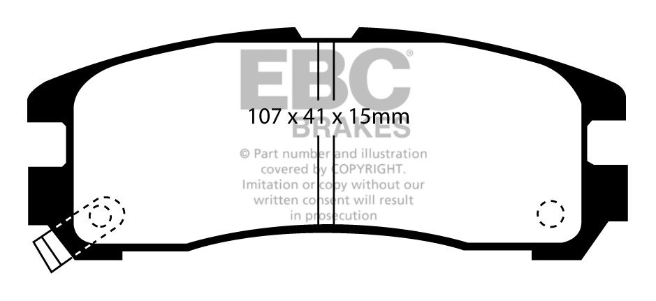 EBC Brakes MITSUBISHI Chariot 2.4 93-97 Remblokken achterzijde g