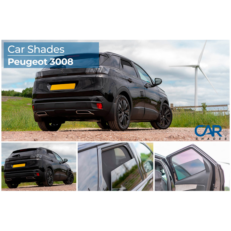 Set de Car Shades (portes arrières) sur mesure pour Peugeot 3008 II 2016- (2-pièces)