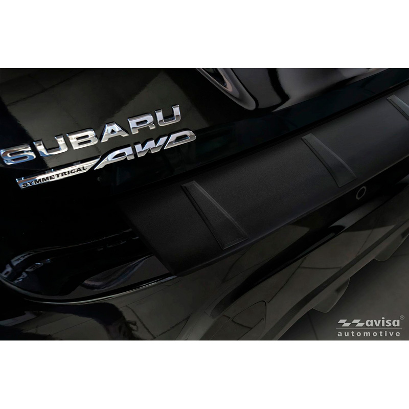 Avisa Protection de seuil arrière inox noir mat sur mesure Subaru Crosstrek III 2023- 'Ribs'