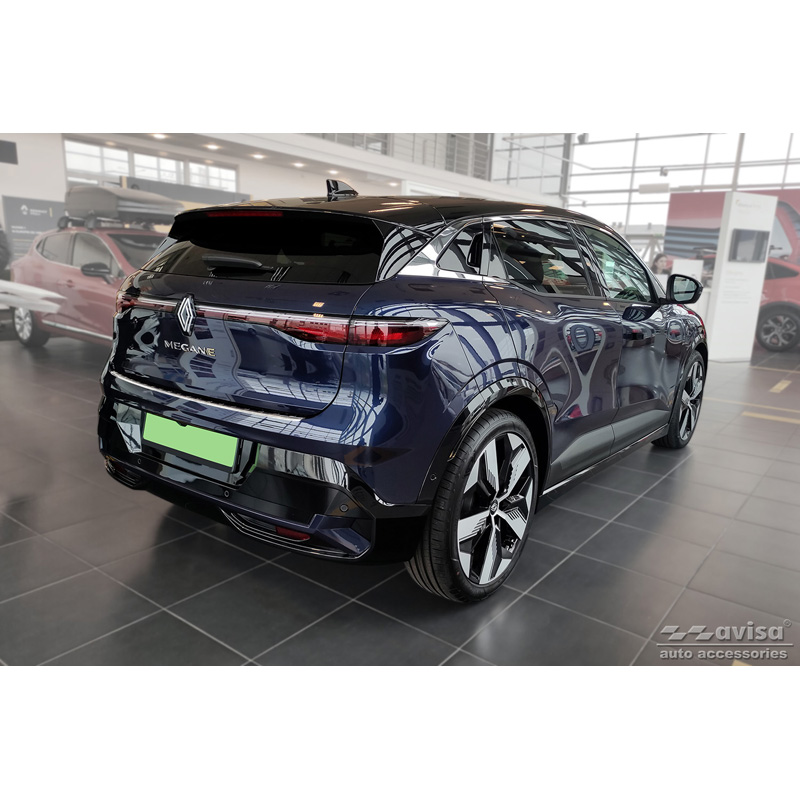 Protection de seuil arrière inox sur mesure pour Renault Megane E-Tech 2022- 'Ribs'