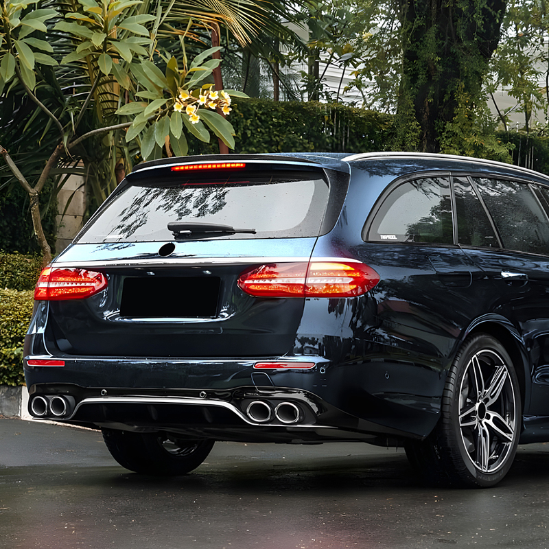 Becquet de toit (Spoiler Cap) sur mesure pour Mercedes Classe-E W213 Kombi 2016-2023 (ABS Noir Luisant)