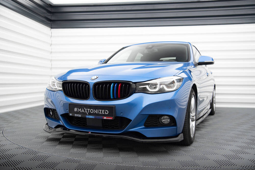 Voorspoiler V.2 BMW 3 Serie M Pakket GT F34 FL Maxton Glans Zwart