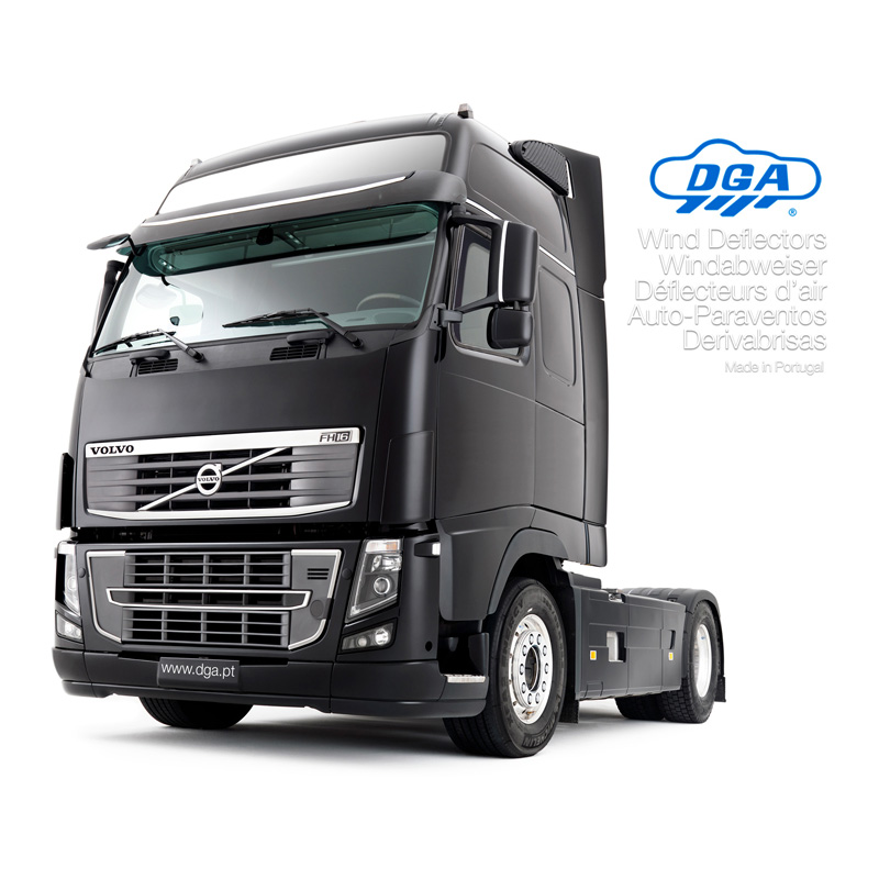 DGA Déflecteurs d'Air sur mesure pour Mercedes Actros 2012- & Antos/Arocs (FD) 2013- & Actros/E-Actros 5G MP5 2024- (2-pièces)