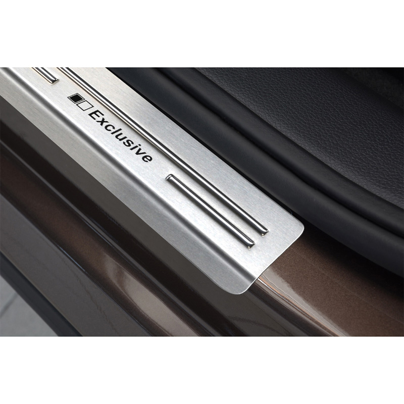 Seuils de portes inoxydable sur mesure pour Seat Alhambra & Volkswagen Sharan 2010- - 'Exclusive' - 4-pièces