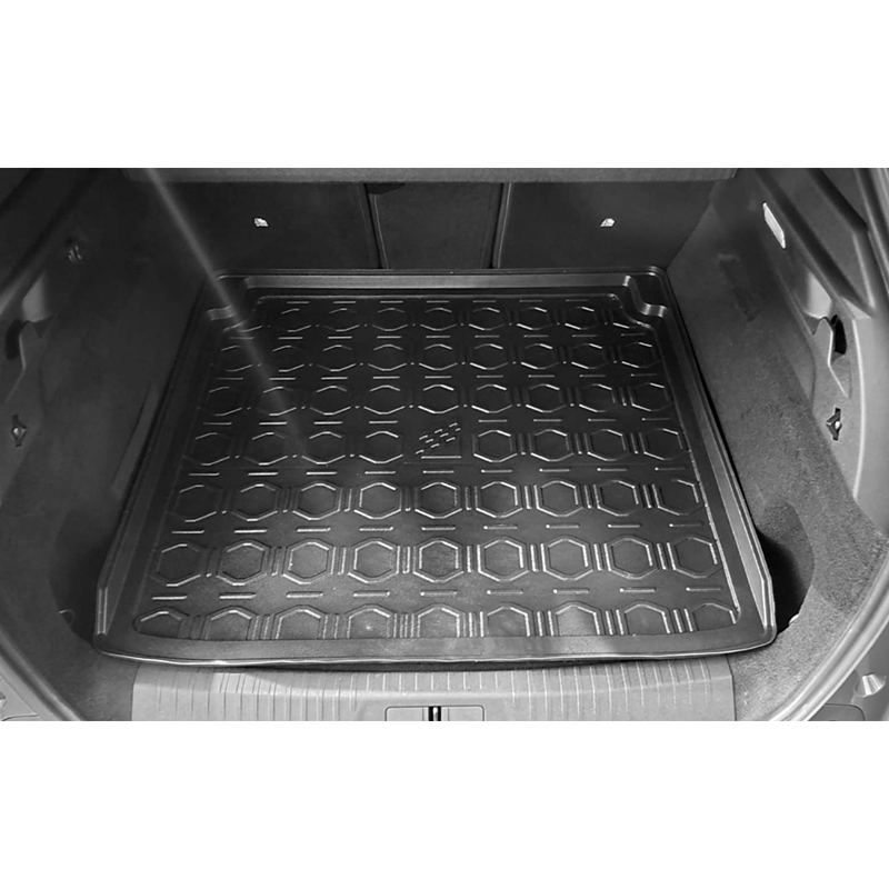 CIKCAR Bac de coffre 'Design' sur mesure pour Peugeot 3008 III EV/Hybrid/PHEV 2024- & Jeep Compass (J4U) EV/Hybrid 2025- (plancher de chargement élevé)
