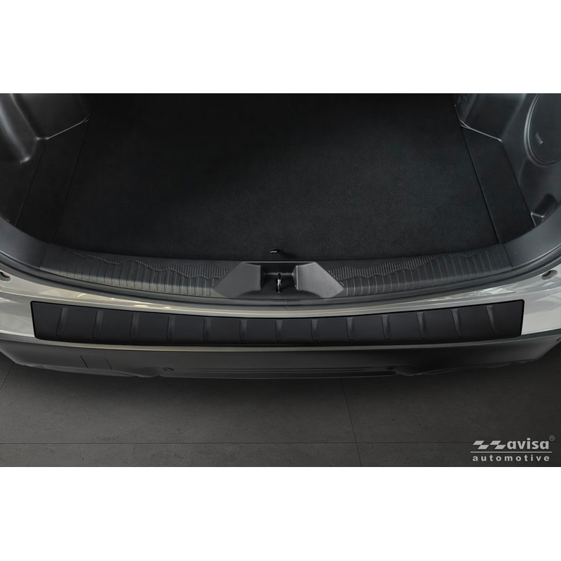 Avisa Protection de seuil arrière inox noir mat sur mesure pour Subaru Forester (SL) 2025- 'Ribs'