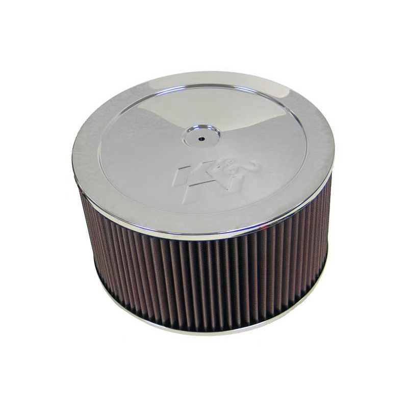 K&N Filtre à Air rond - 130mm raccord, 279mm diamètre, 178mm hauteur (60-1220)