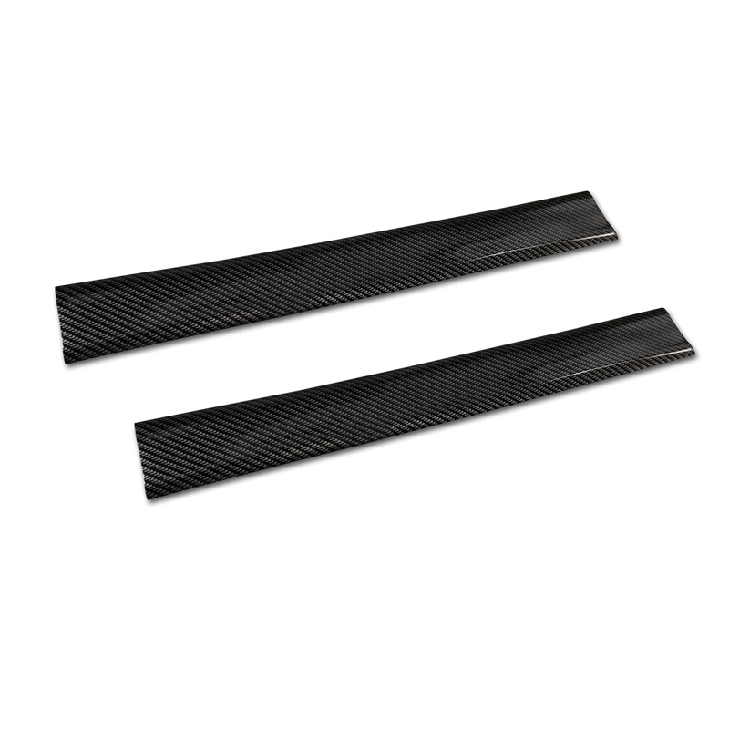 Seuils de porte universels - film carbone noir - 2-pièces - 50 x 5 cm