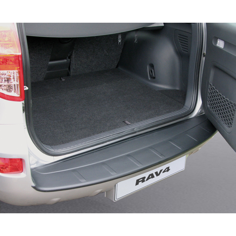Protection de seuil arrière (ABS) sur mesure pour Toyota RAV 4 2006-2007 excl. T180/XT-R Noir