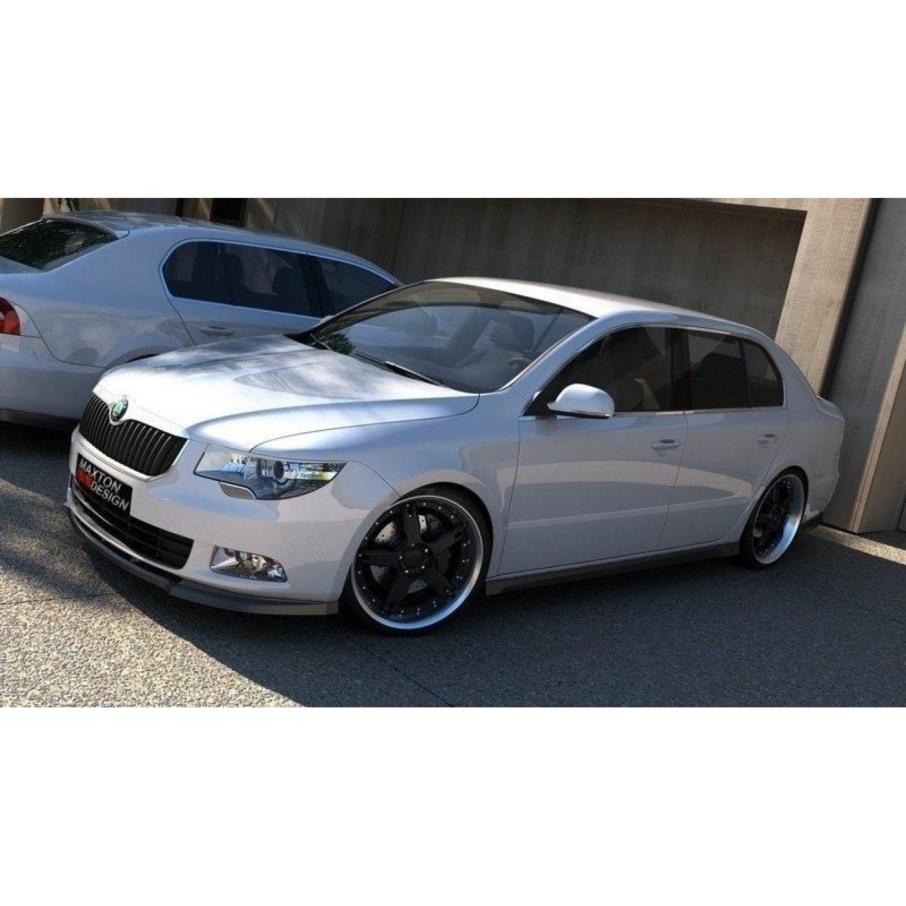 Voorspoiler Skoda Superb II Carbon Look