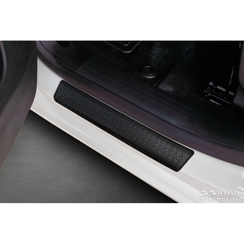 Seuils de portes aluminium 'Riffled Plate' sur mesure pour Toyota Proace Verso II 2016- / Opel Combo-E Life, Peugeot Partner III, Peugeot Rifter, Citroën Berlingo III, Citroën Berlingo III Multispace 2018- / Toyota Proace City, Toyota Proace City Verso