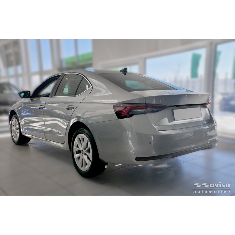 Avisa Moulure de hayon en Inox Noir Chrome sur mesure pour Skoda Octavia IV Liftback (NX3) 2019-2024 & Facelift 2024-