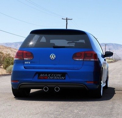 Diffuser VW Golf 5 R32 Look Voor VW Golf 6 GTI Glans Zwart