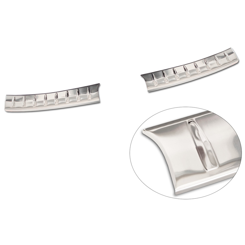 Protection de seuil arrière inox sur mesure pour Citroën C4 X 2023- 'Ribs' (2-pièces)