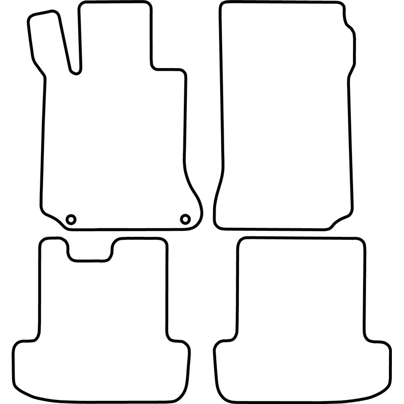 Set de tapis de sol en velours sur mesure pour Mercedes Classe-E W207 Coupe 2009-