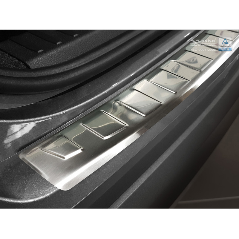 Protection de seuil arrière inox sur mesure pour Seat Arona 2017-2021 & Facelift 2021- 'Ribs'
