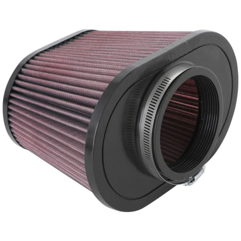 K&N Filtre à Air Universel Ovale/Conique 89mm raccordement, 159mm x 101mm en haut, 140mm hauteur (RU-5040)