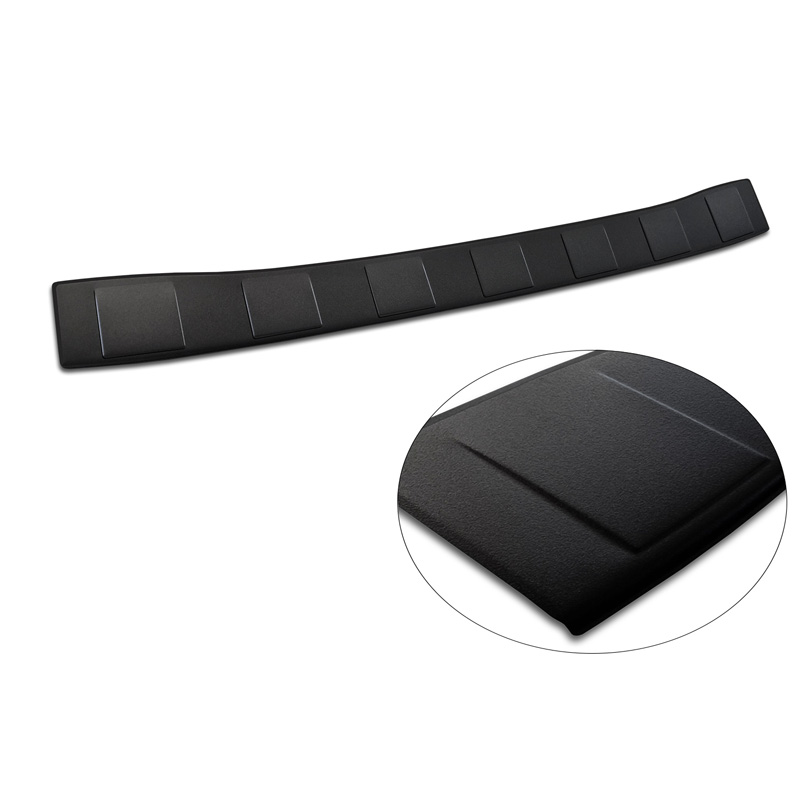 Protection de seuil arrière inox noir mat sur mesure pour BMW Série 3 Touring (G21) Facelift 2022- avec Pacquet-M 'Ribs'