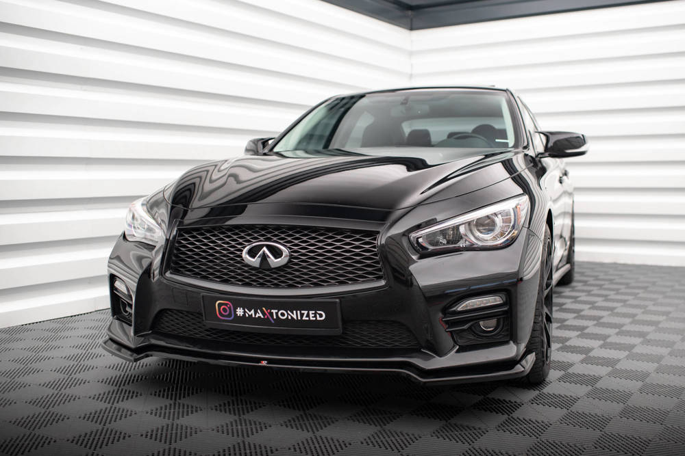 Voorspoiler V.1 Infiniti Q50 S Maxton Glans Zwart