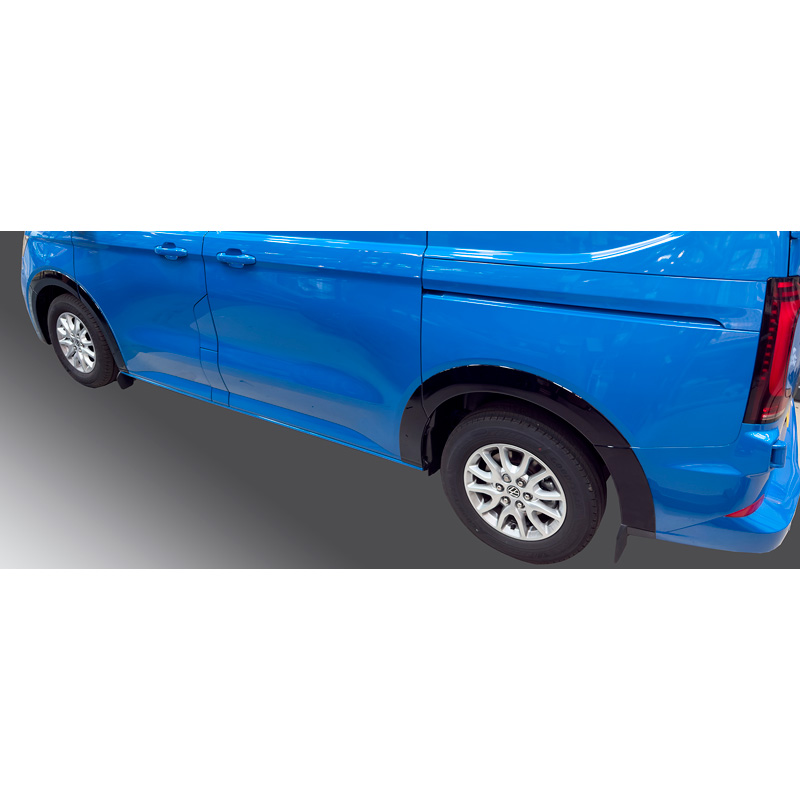 RGM Set extensions de garde-boue sur mesure pour Volkswagen Transporter T7 2024- empattement court - porte glissante à droite - Noir brillant