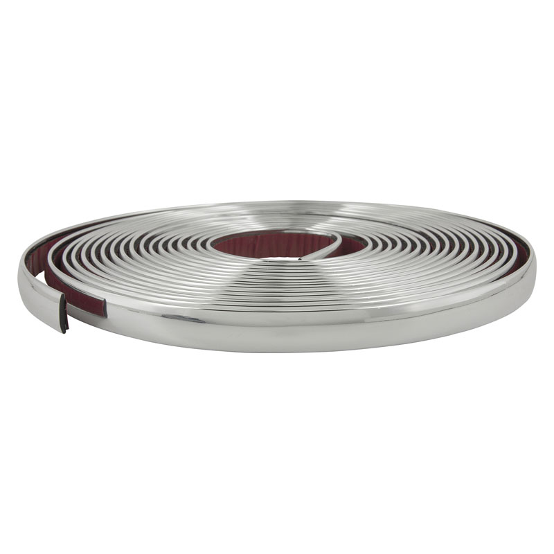 Liste de Chromé universel - auto-adhésif - Largeur 16mm / Longueur 8 meter