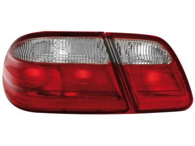 Feux arriere Mercedes E-Class W210 95-02 rouges/blanc