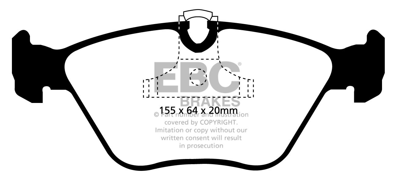 EBC Brakes MG ZT 4.6 2004-2005 Remblokken voorzijde yellowstuff