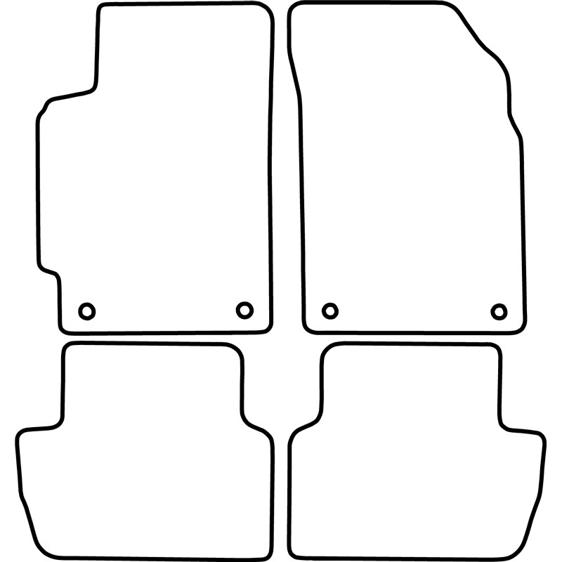 Set de tapis de sol en velours sur mesure pour Chevrolet Spark 2013-