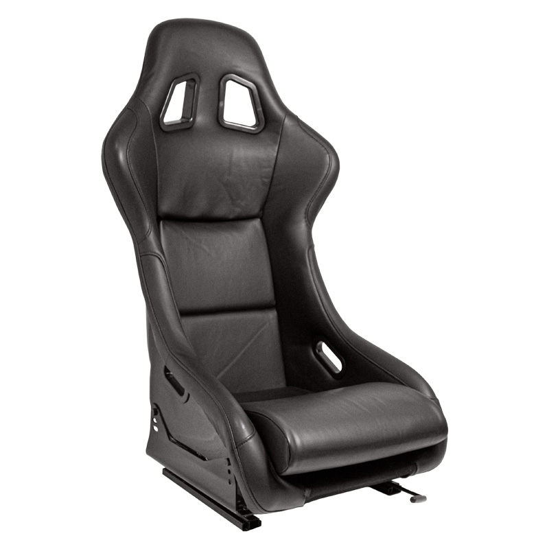 Siège baquet 'MO' - Simili Cuir Noir - Dossier fixe en polyester - incl. glissières
