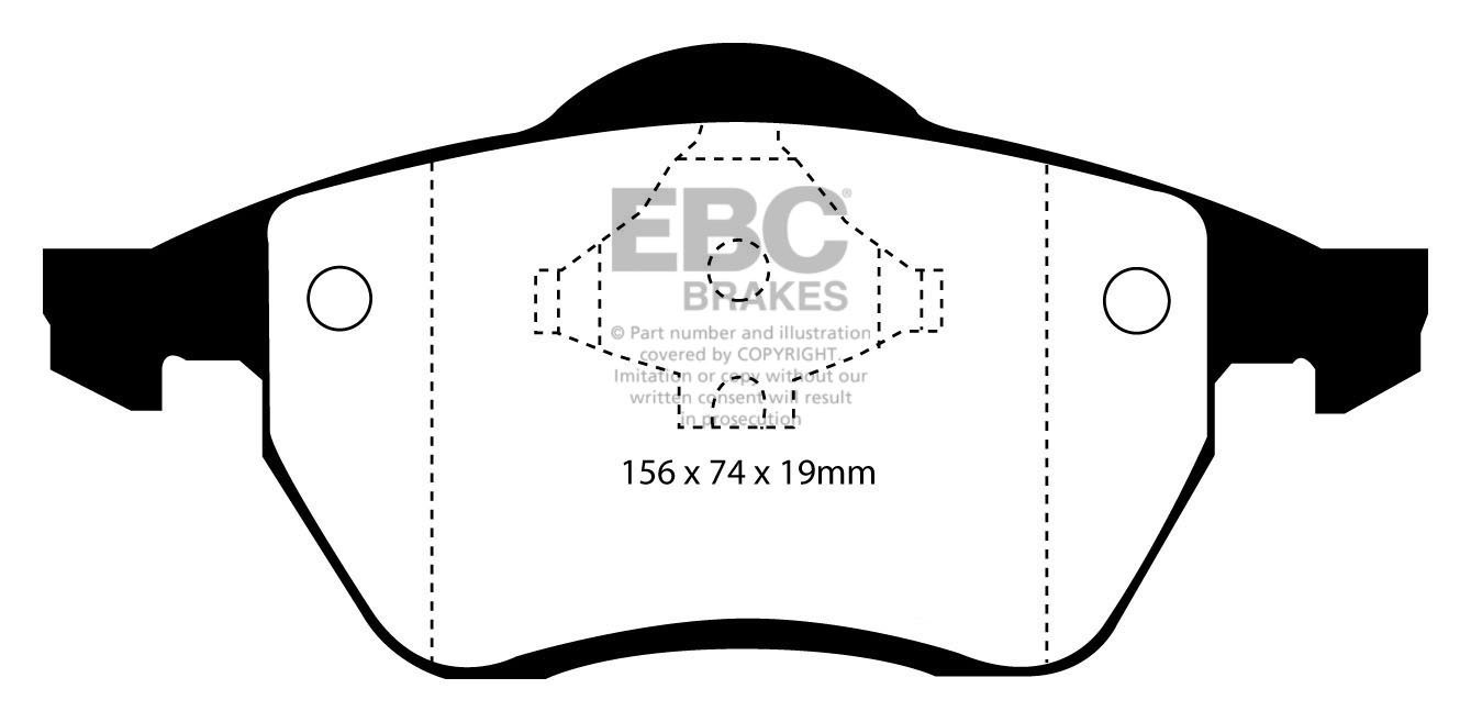 EBC Brakes SEAT Alhambra 1.9 TD 95-2000 Remblokken voorzijde