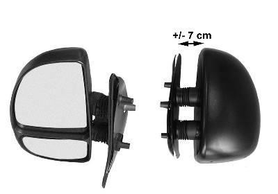 spiegel, dubbel, korte arm (7 cm), rechts Citroen Jumper, 2002-2