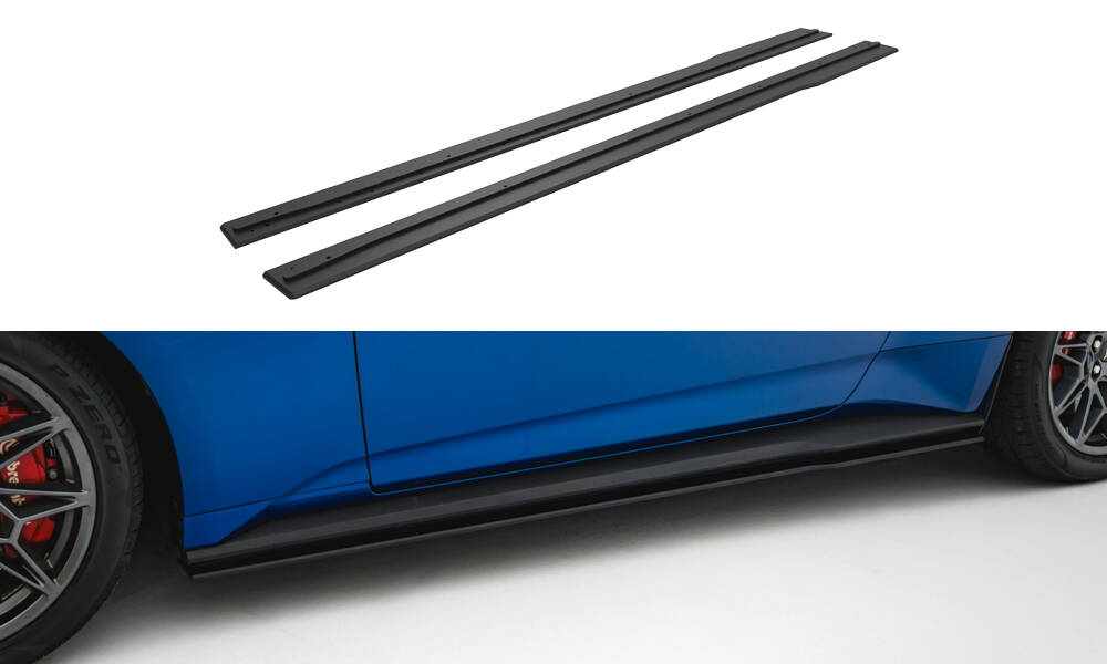 Street Pro Zijskirts Ford Mustang GT MK7 Maxton Glanzend zwart