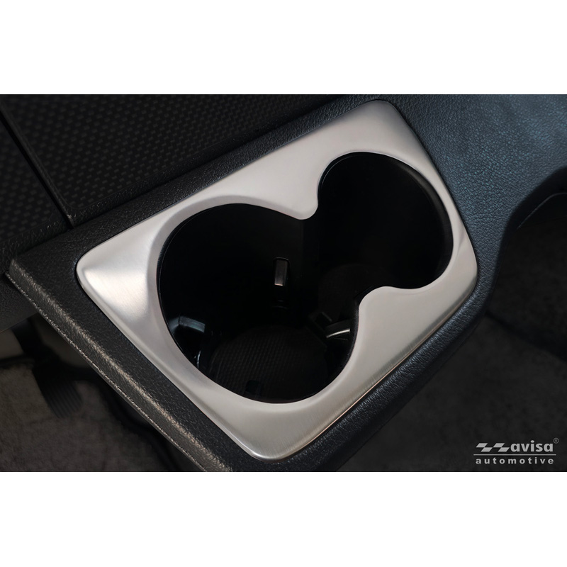Avisa Cache pour porte-gobelet (2 pièces) Acier Inox sur mesure pour Mercedes Sprinter III 2018- - Argent