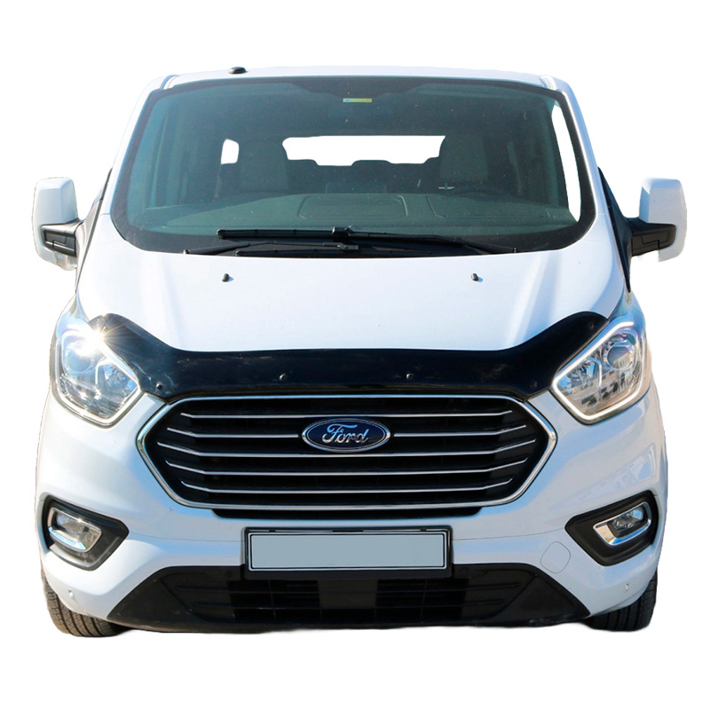 Protection du capot sur mesure pour Ford Transit Custom MK1 Facelift 2018-2023 - Noir brillant