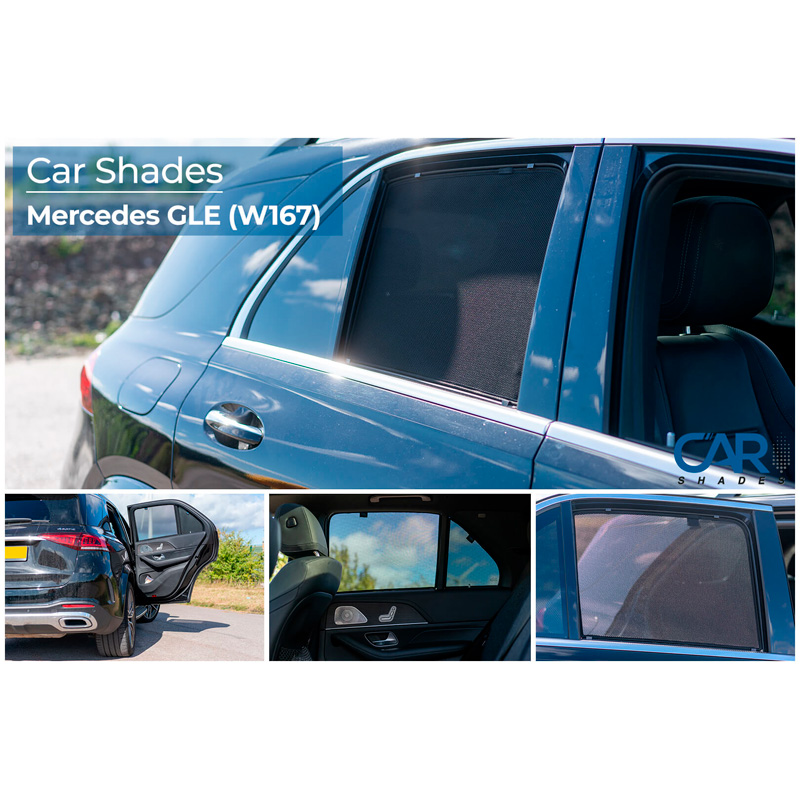 Set de Car Shades (portes arrières) sur mesure pour Mercedes GLE (W167) 2019- (4-pièces)