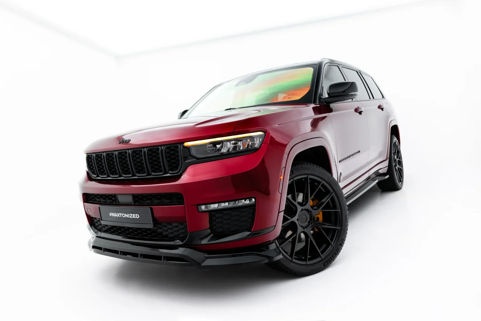 Voorspoiler Jeep Grand Cherokee L Mk5 Glanzend Zwart