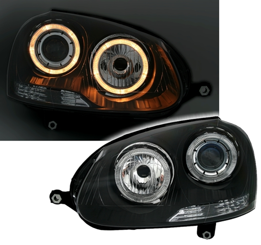 Phares VW Golf V Angel Eyes noire