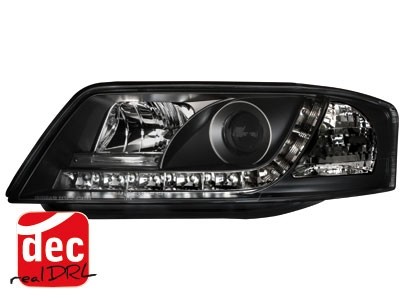Headlights Audi A6 4B 97-01 Devil Eyes Dlite LED Black
