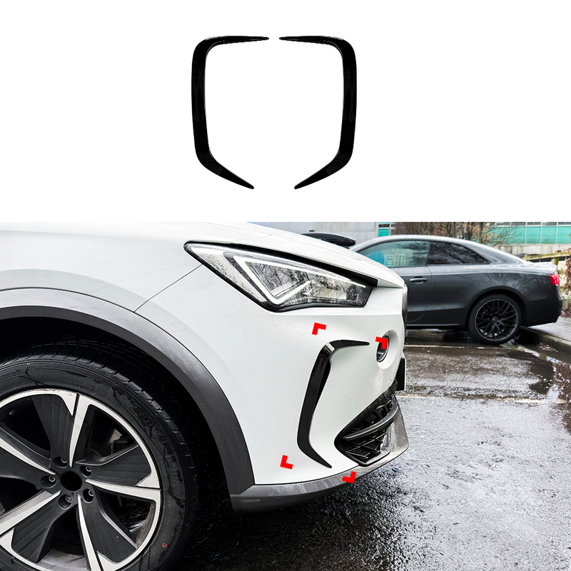 Prises d'air du pare-chocs avant sur mesure pour Cupra Formentor 2020-2024 (ABS Noir Luisant)