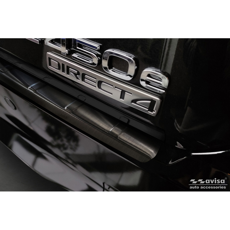 Protection de seuil arrière inox noir sur mesure pour Lexus RZ 2023- 'Ribs'