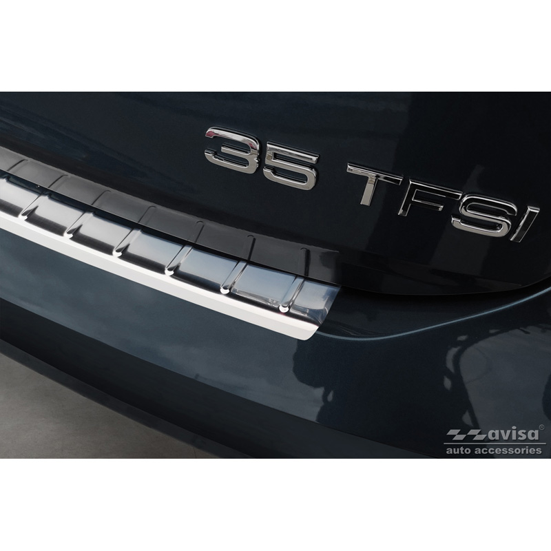 Protection de seuil arrière inox sur mesure pour Audi A3 (8Y) Sportback 2020- 'Ribs'