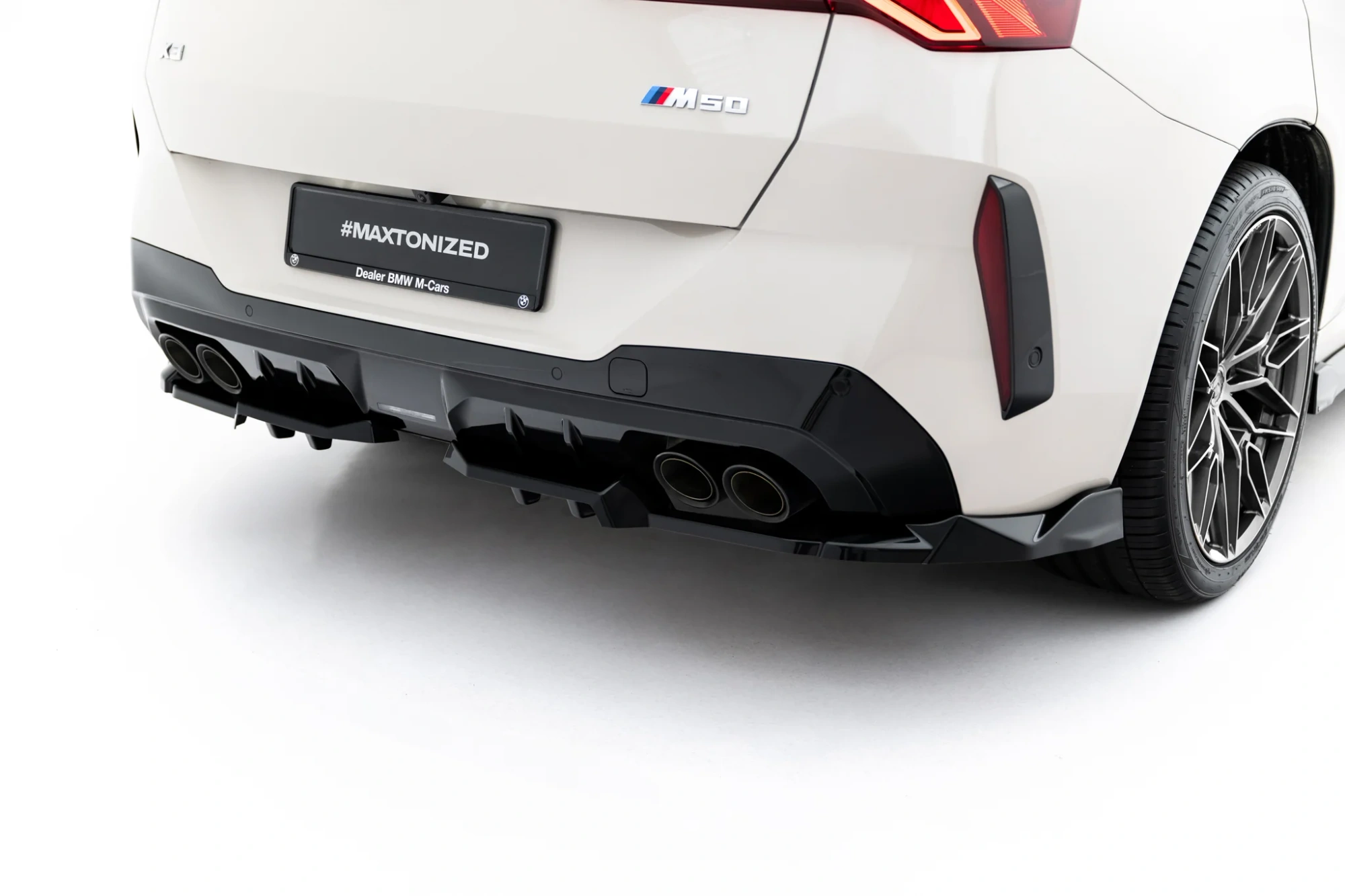 Diffuser passend voor BMW X3 M50 G45 Glans Zwart Maxton