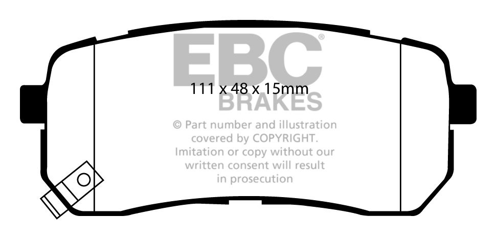 EBC Brakes KIA Sedona 2.9 TD 2006-2009 Remblokken achterzijde