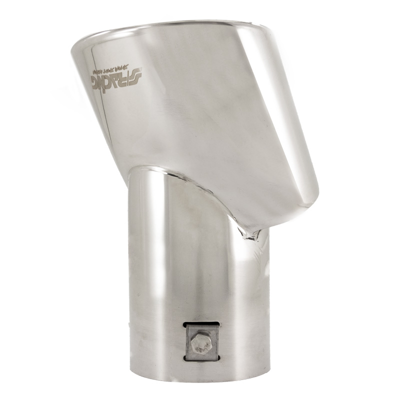 Simoni Racing Embout d'Échappement Ovale Inox - 116x86xL180mm - Montage 46->74mm