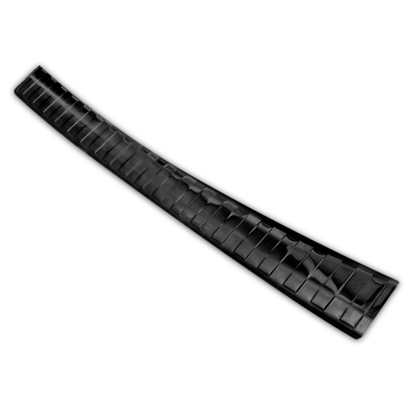 Protection de seuil arrière inox noir sur mesure pour Citroën Berlingo (Multispace) & Peugeot Partner 2008-2015 & 2015-2018 & 2018- & Peugeot Rifter 2018- & Opel Combo E 2018- & Toyota Proace City/Verso 2019- & Fiat Doblo 2022-