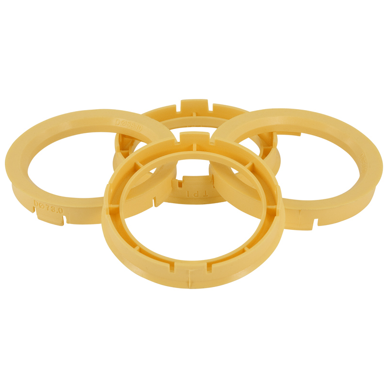 Set de Bagues de Centrage TPI - 70.4->54.1mm - Jaune