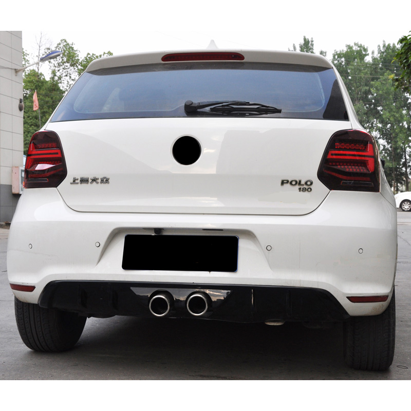 Set de Feux Arrière LED sur mesure pour Volkswagen Polo 6R/6C 2009-2017 - Rouge/Fumée - incl. Feux Dynamiques