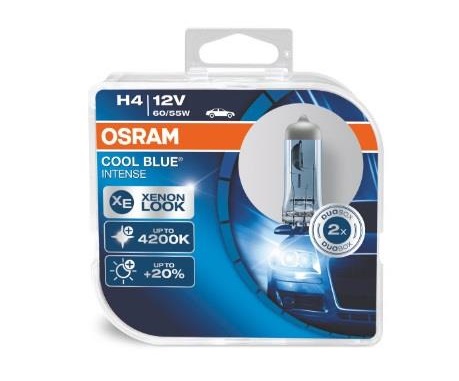 Halogeen OSRAM COOL BLUE Intense H4 12V 55W 2pcs/box Xenon Look